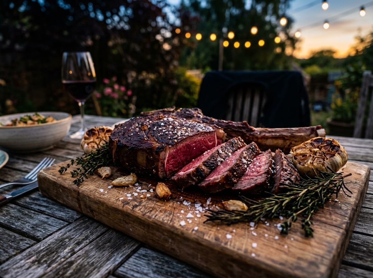 Côte de bœuf maturée saisie au Woodfire